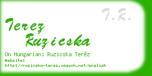 terez ruzicska business card